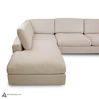 Joelle Sectional - Left Chaise - White