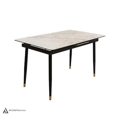 Justin Ceramic Top Extendable Dining Table