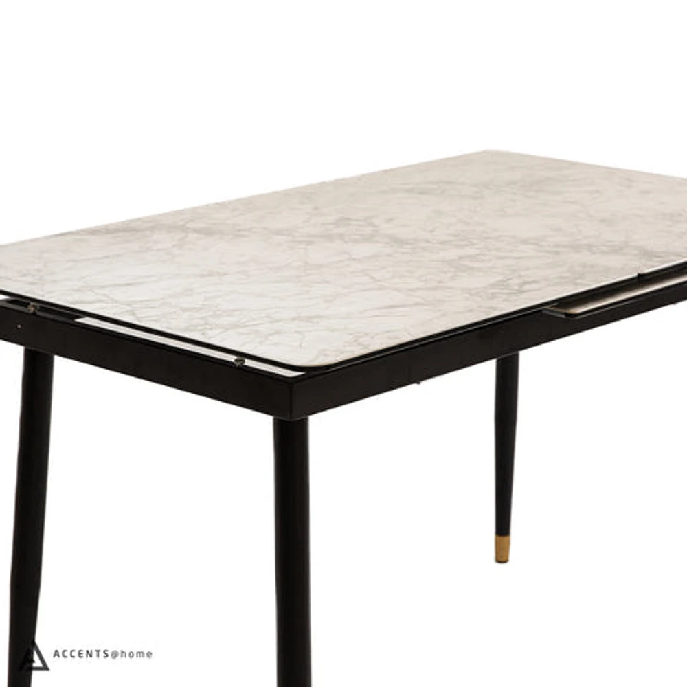 Justin Ceramic Top Extendable Dining Table