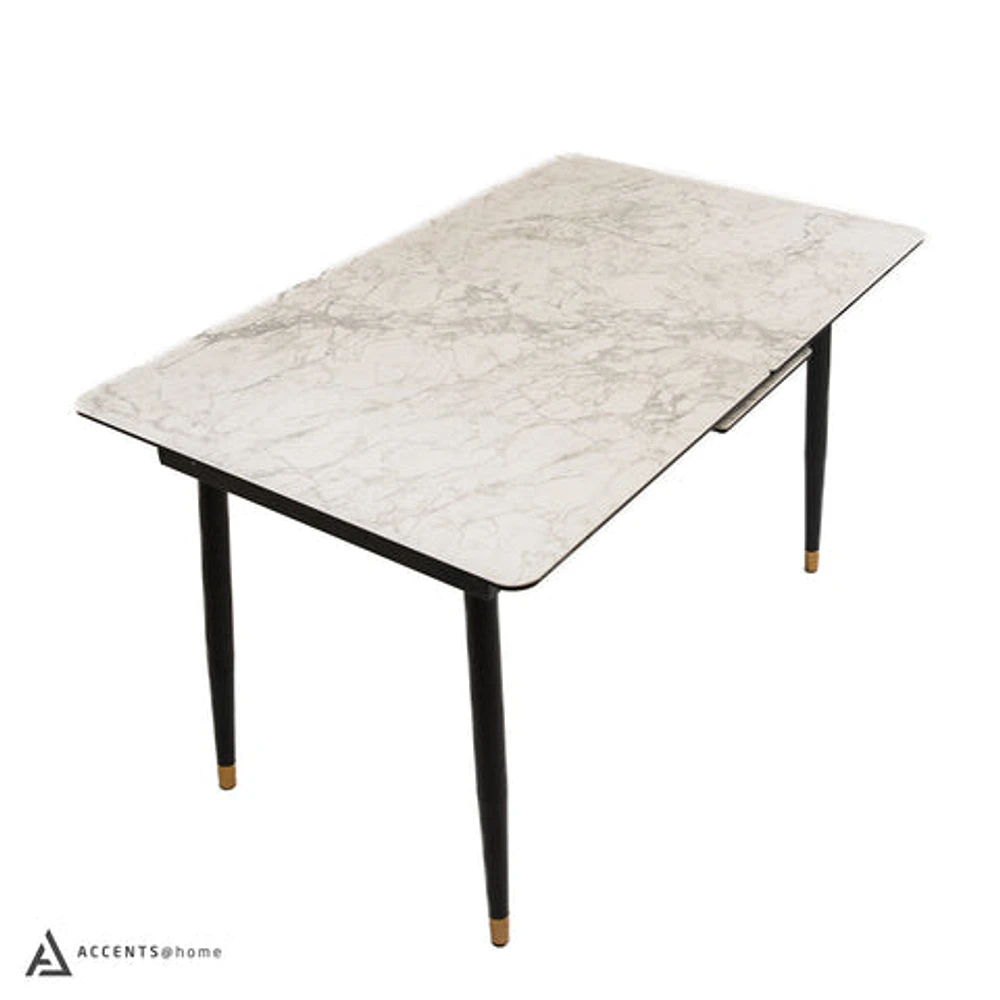 Justin Ceramic Top Extendable Dining Table