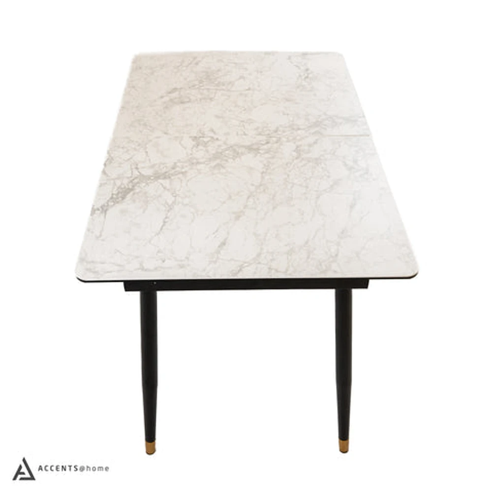 Justin Ceramic Top Extendable Dining Table