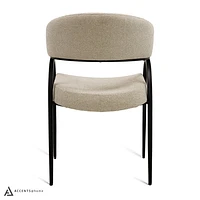 Kara Premium Believe Fabric Dining Chair - Cream