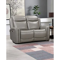 Alpine Leather Power Reclining Loveseat - Grey