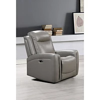 Alpine Leather Power Reclining Chair - Grey