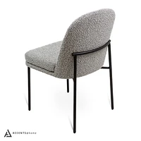 Kendra Boucle Dining Chair - Grey