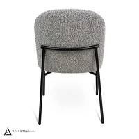 Kendra Boucle Dining Chair - Grey