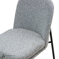 Kendra Boucle Dining Chair - Grey