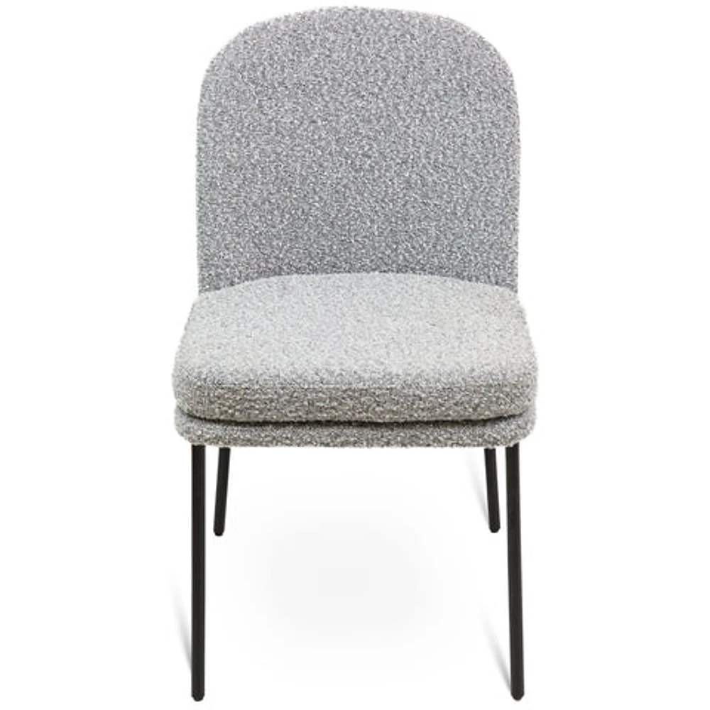 Kendra Boucle Dining Chair - Grey