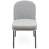 Kendra Boucle Dining Chair - Grey