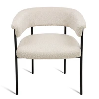 Kople Dining Chair Boucle Fabric - Cream