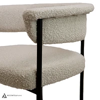 Kople Dining Chair Boucle Fabric - Cream