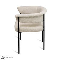 Kople Dining Chair Boucle Fabric - Cream