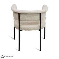 Kople Dining Chair Boucle Fabric - Cream