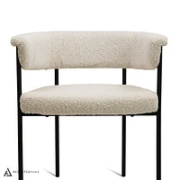 Kople Dining Chair Boucle Fabric - Cream