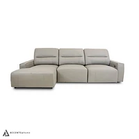 Kozue Genuine Leather Power Slide Sectional