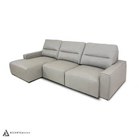 Kozue Genuine Leather Power Slide Sectional