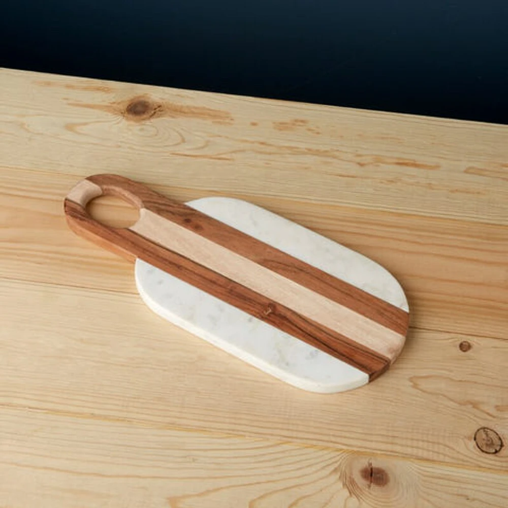 Moa Marble & Wood Oval Board