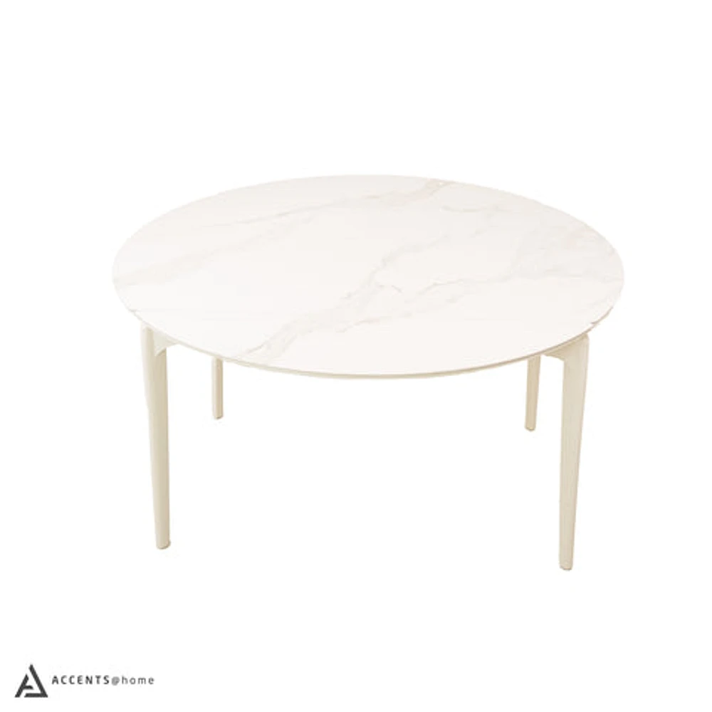 Naomi Sintered Stone Extendable Round Dining Table