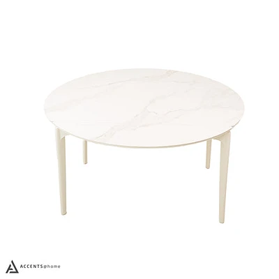 Naomi Sintered Stone Extendable Round Dining Table