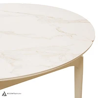 Naomi Sintered Stone Extendable Round Dining Table