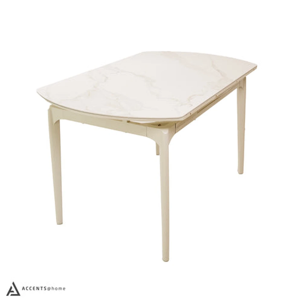 Naomi Sintered Stone Extendable Round Dining Table