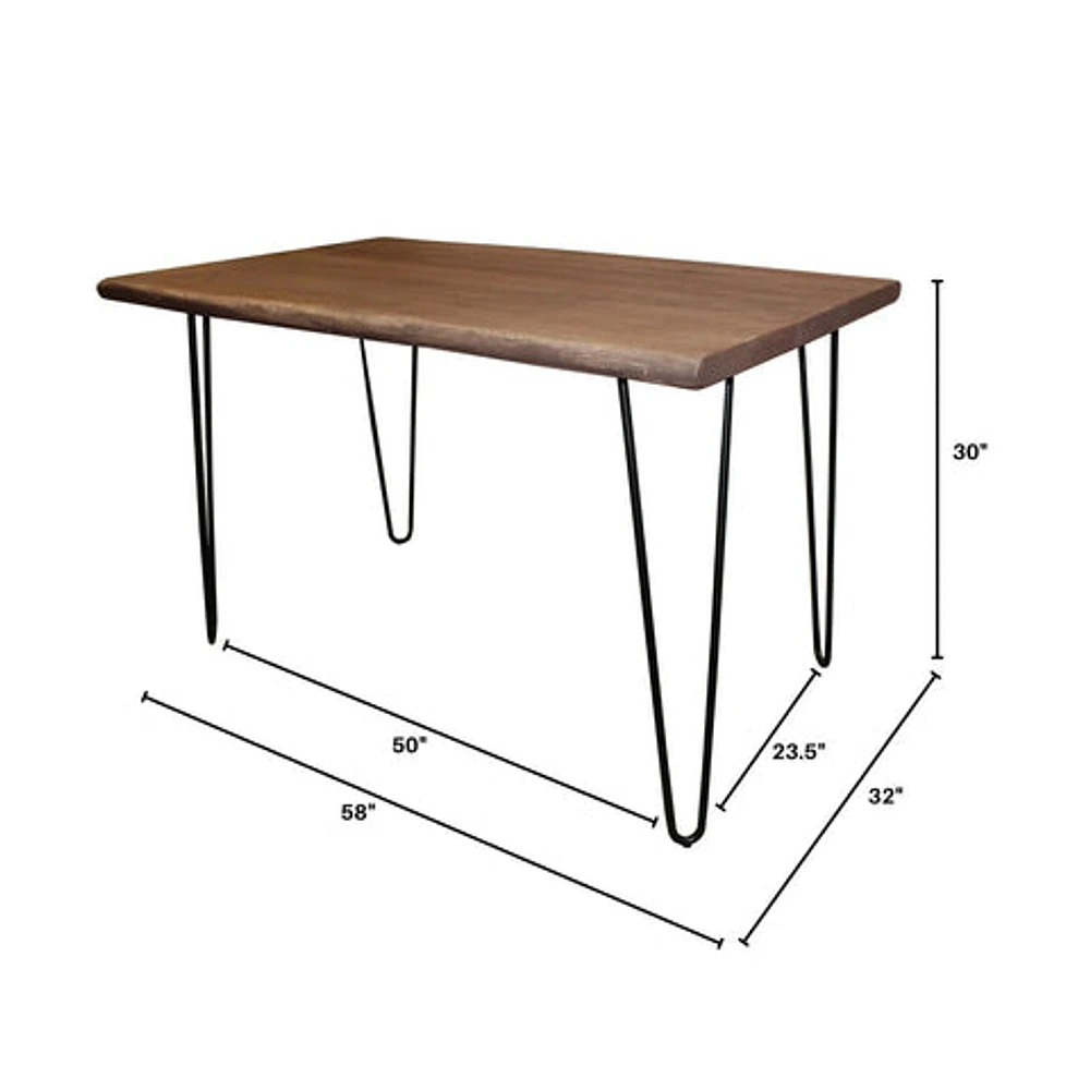 Organic Dining Table – Matte Brown