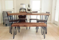 Organic Dining Table – Matte Brown