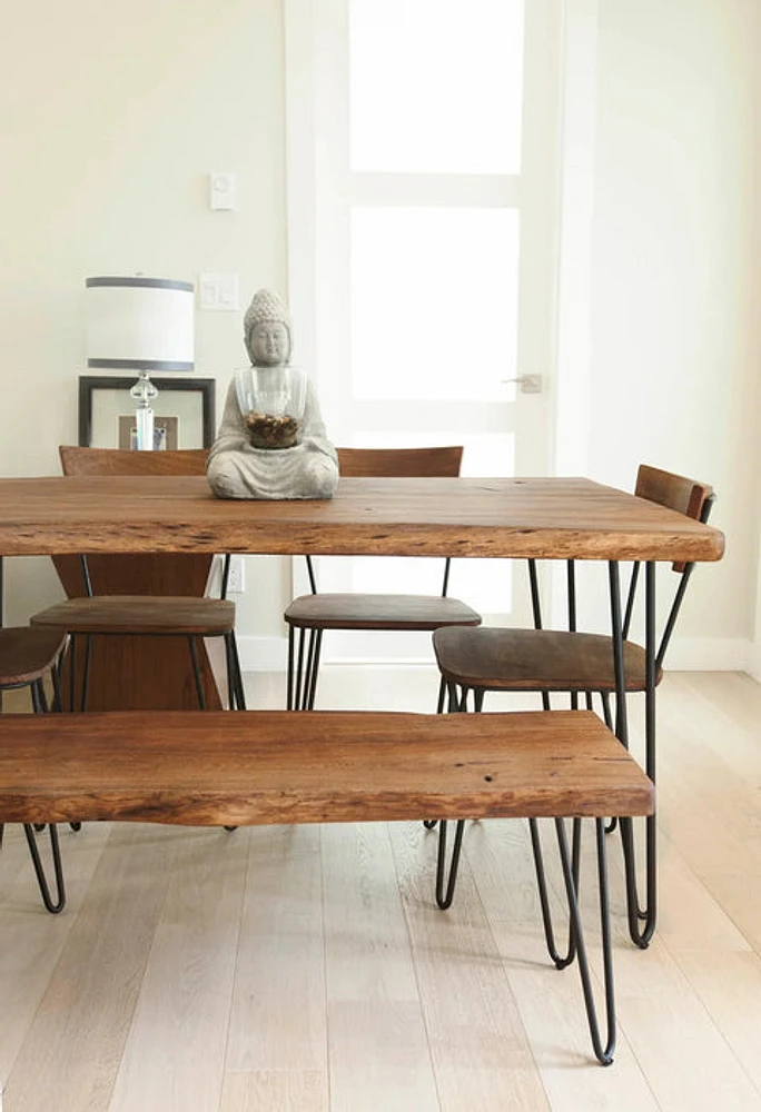 Organic Dining Table – Matte Brown