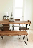 Organic Dining Table – Matte Brown