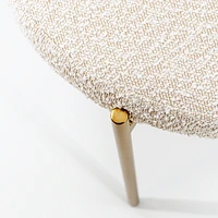 Ronda Boucle Fabric Dining Chair Brushed Brass