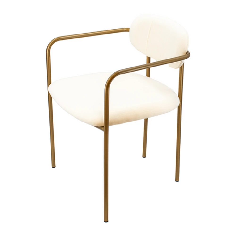 Archer Dining Chair - White/Gold