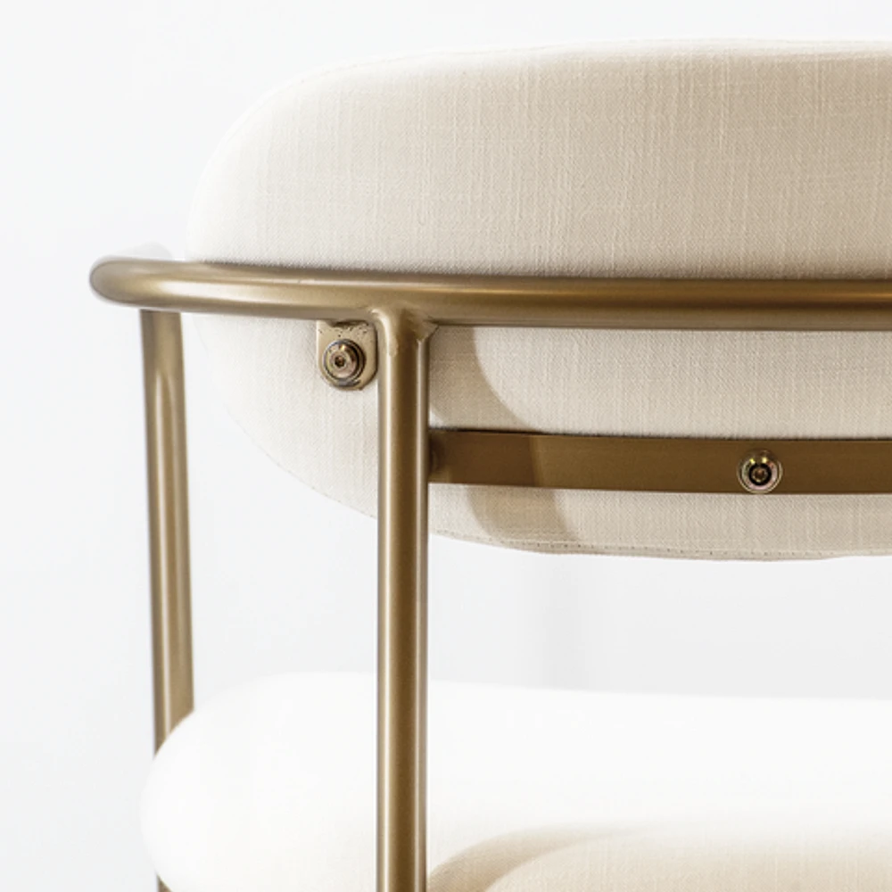 Archer Dining Chair - White/Gold