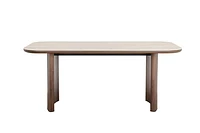 Atticus Dining Table with Travertine Ceramic Top