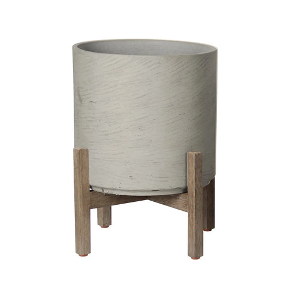 Patio Round Standing Pot - Natural Stone