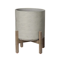 Patio Round Standing Pot - Natural Stone