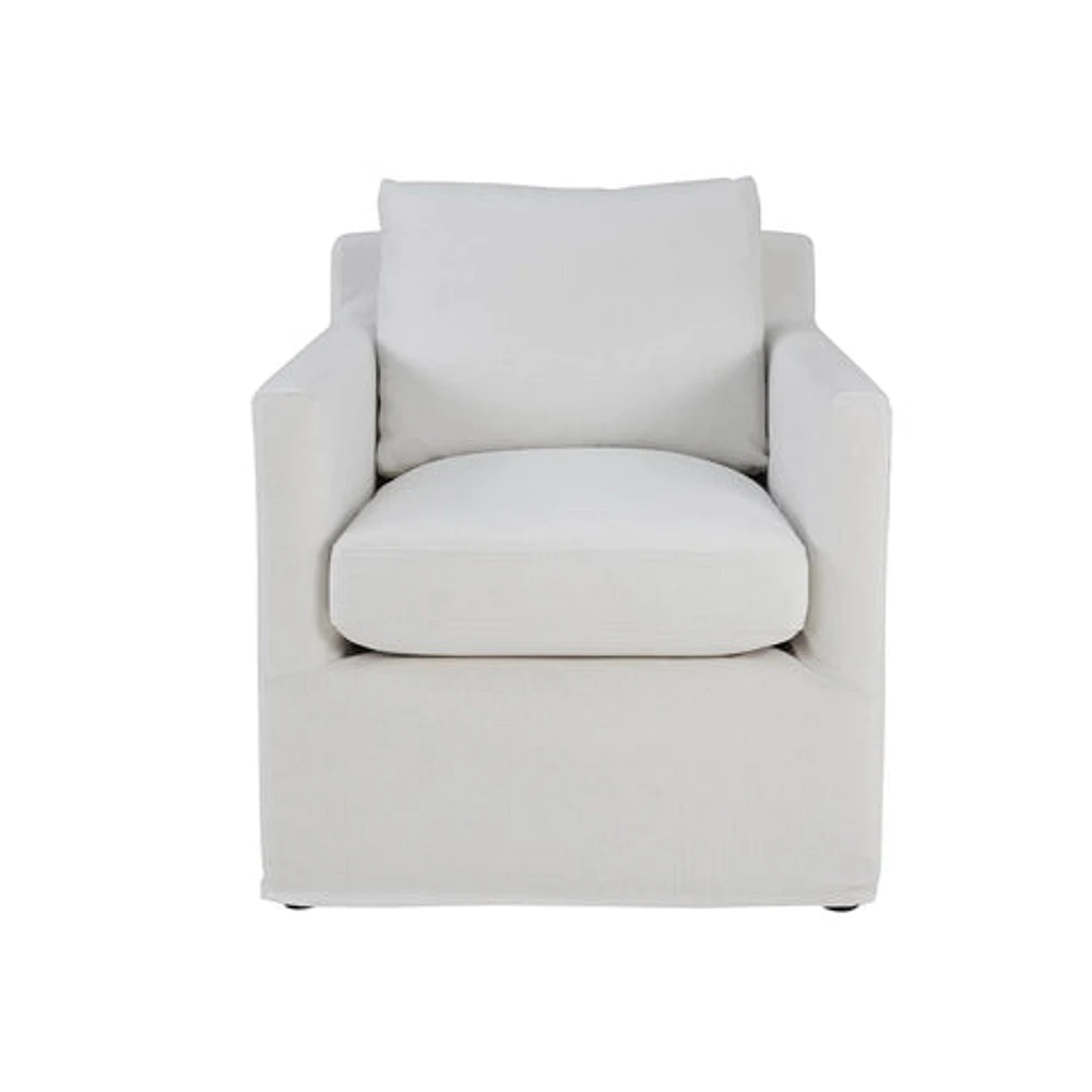 Heston Club Chair - White Linen