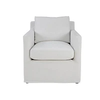 Heston Club Chair - White Linen