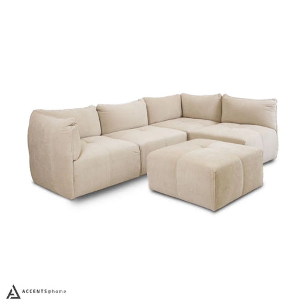 Porto Sectional - Beige | Accents@Home