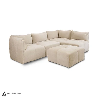 Porto Sectional - Beige | Accents@Home