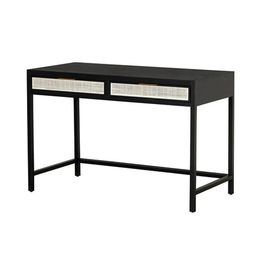 Rattan Desk - Ebony