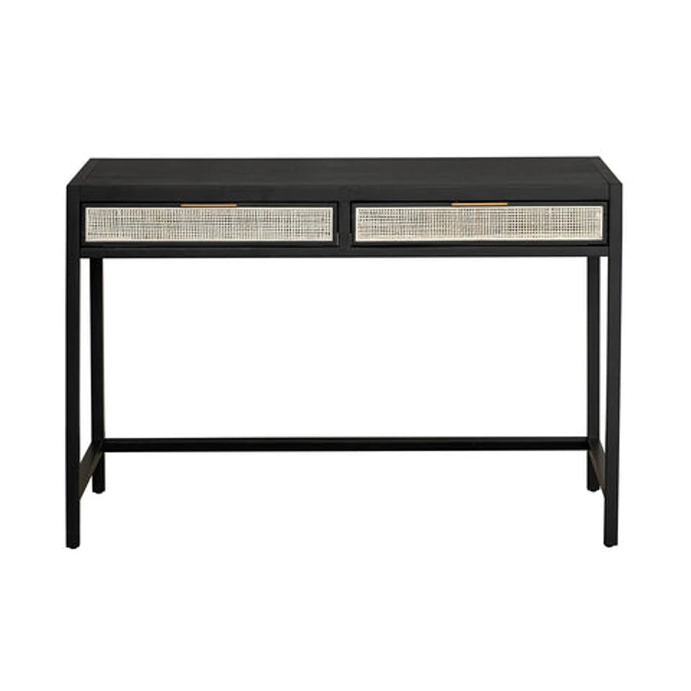 Rattan Desk - Ebony