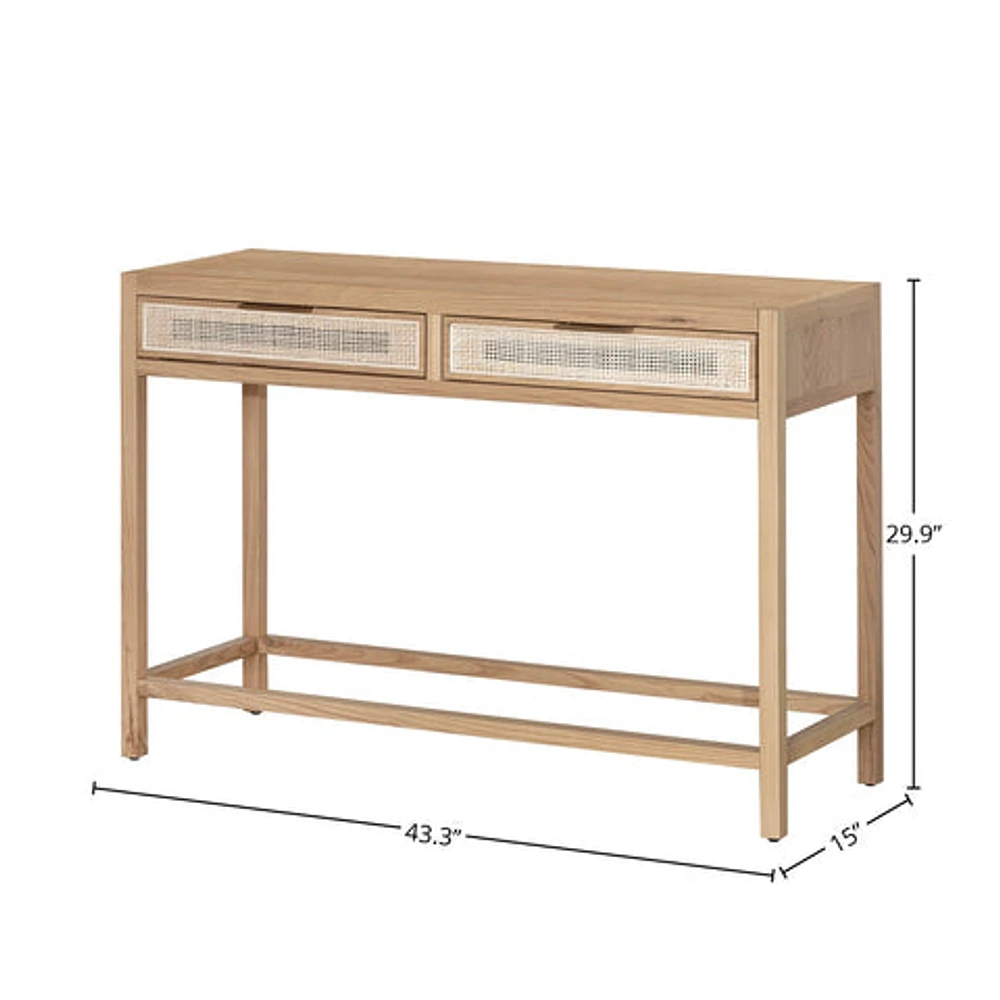 Rattan Console Table - Natural