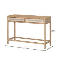 Rattan Console Table - Natural