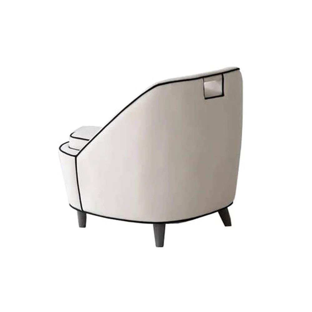 Ebony Club Chair - Ivory