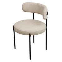 Ronda Flax Fabric Dining Chair - Beige