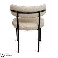 Ronda Flax Fabric Dining Chair - Beige