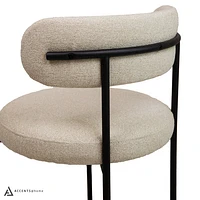 Ronda Flax Fabric Dining Chair - Beige