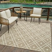 Utopia Brown Diamond Modern Area Rug – 5' x 8'