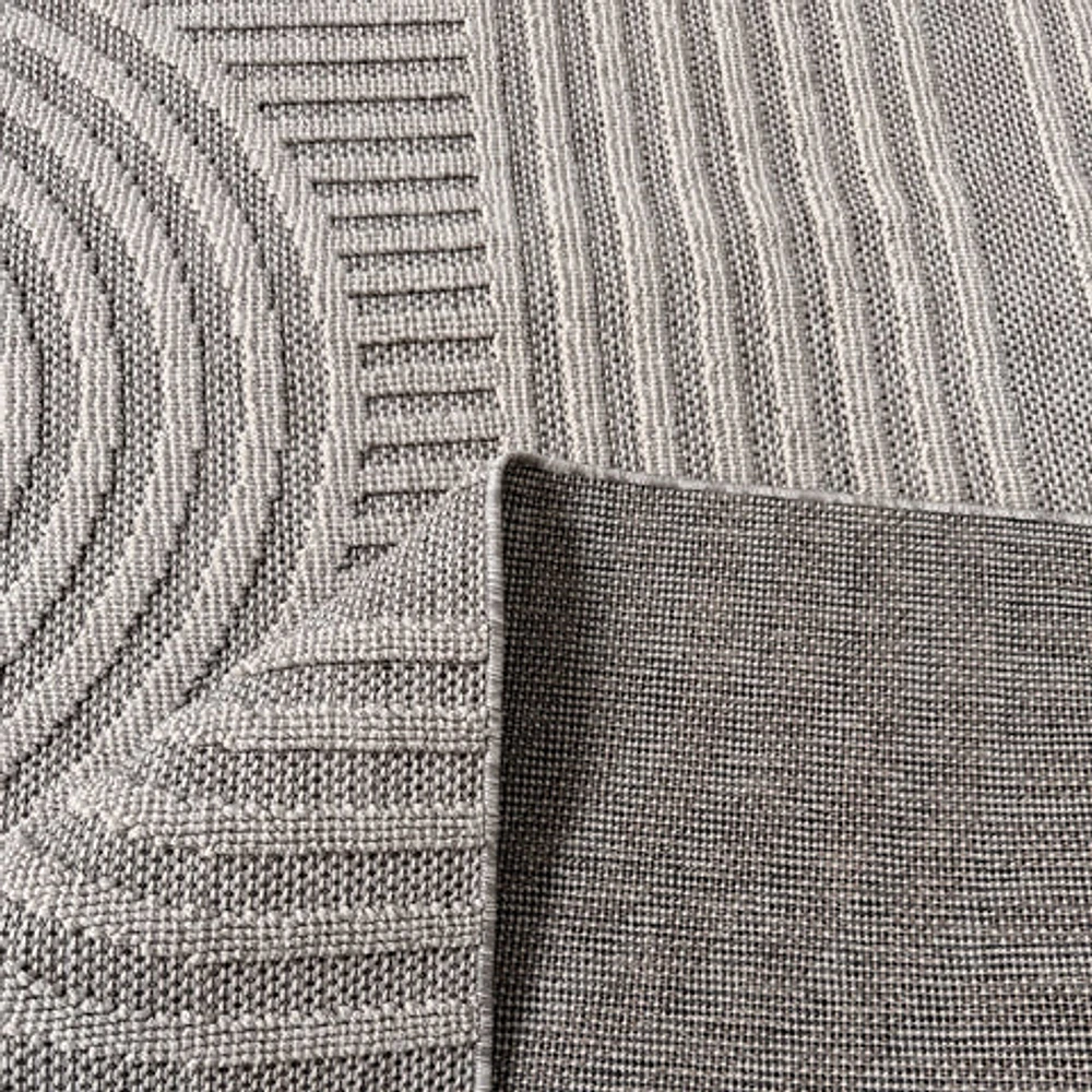 Utopia Grey Geometric Modern Area Rug – 5' x 8'