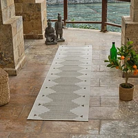 Aurora Beige Tribal Stripe Rug